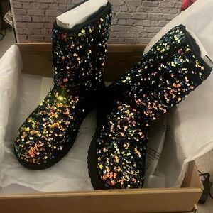 NIB UGG mini classic short stellar sequin boots USA sz 10